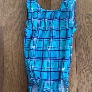 USA Gold Medal Leotard, blue:purple plaid, adult M